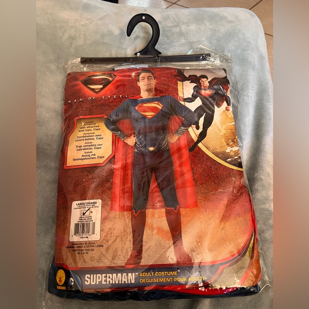 Men’s Superman costume.